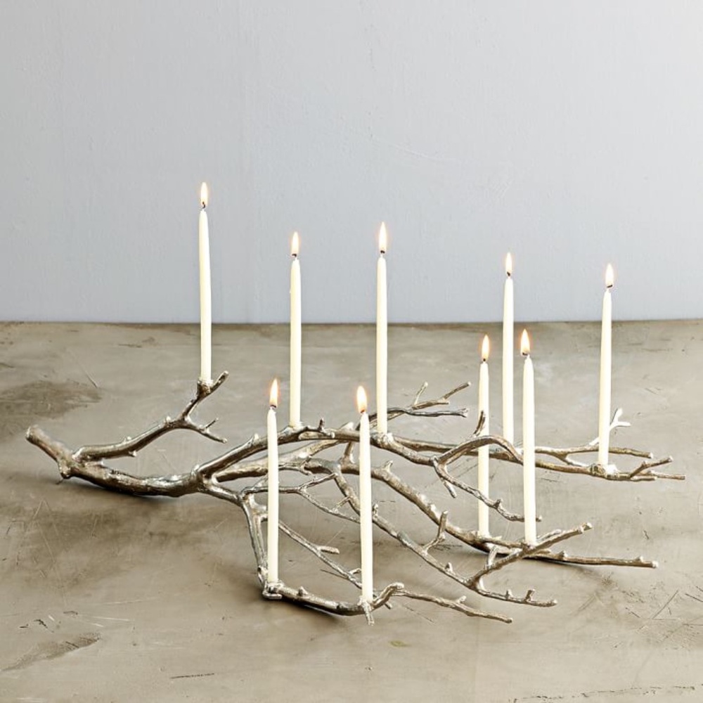 *ISO* West Elm Manzanita Candelabra - Silver